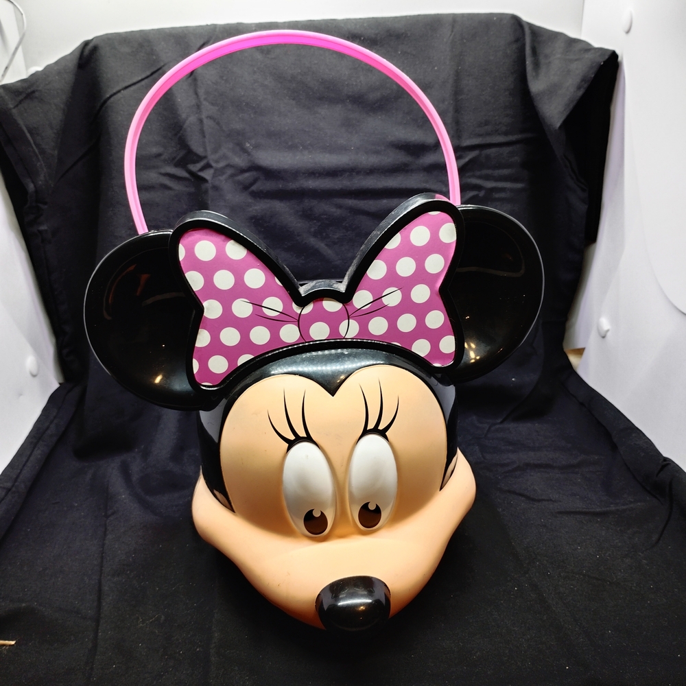 Disney Minnie Mouse Pink and Black Plastic Bucket Bag